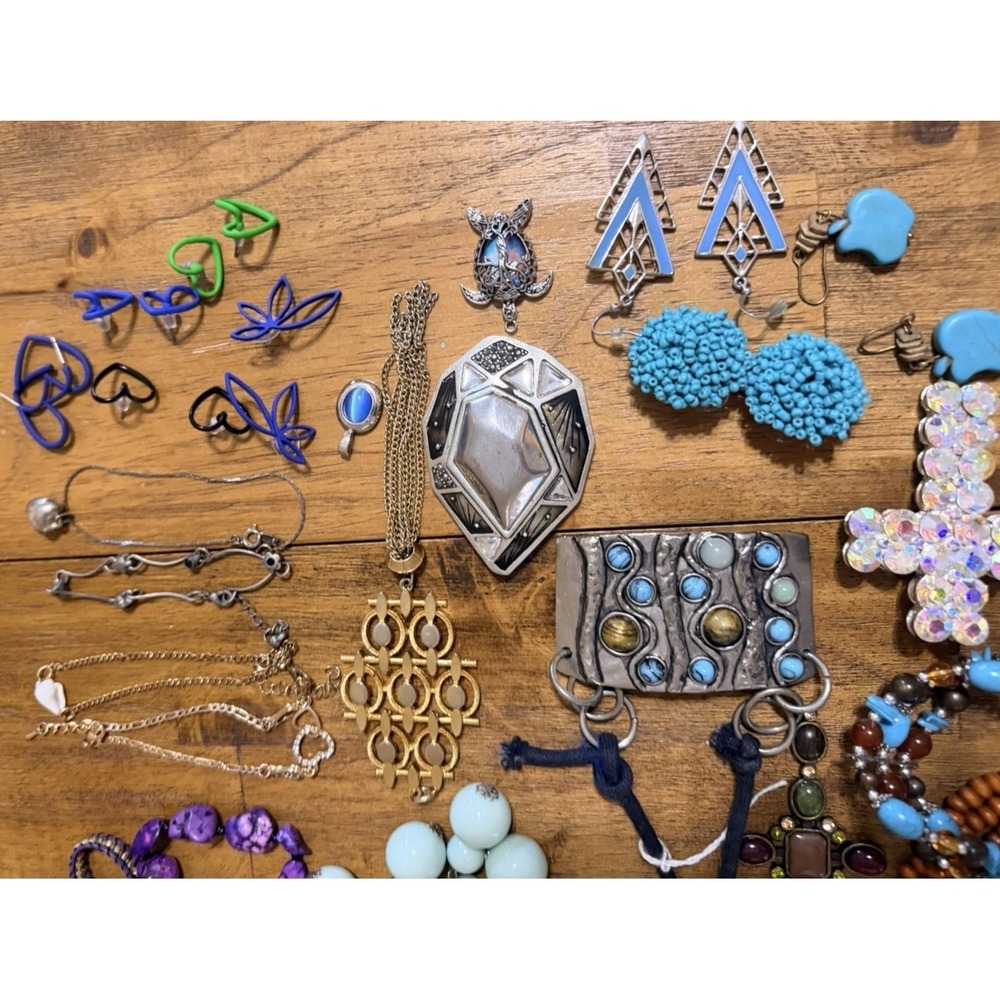 3‎ LBS Jewelry Vintage Modern 93 Pieces Necklace Earrings Bracelet - Picture 12 of 16